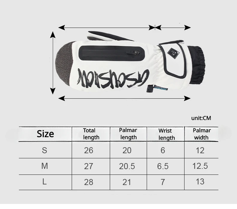 Ski Gloves Built-in Wrist Guard Snowboard Glove Men Women Waterproof Wear-resistant Camping Cycling Sports Mittens