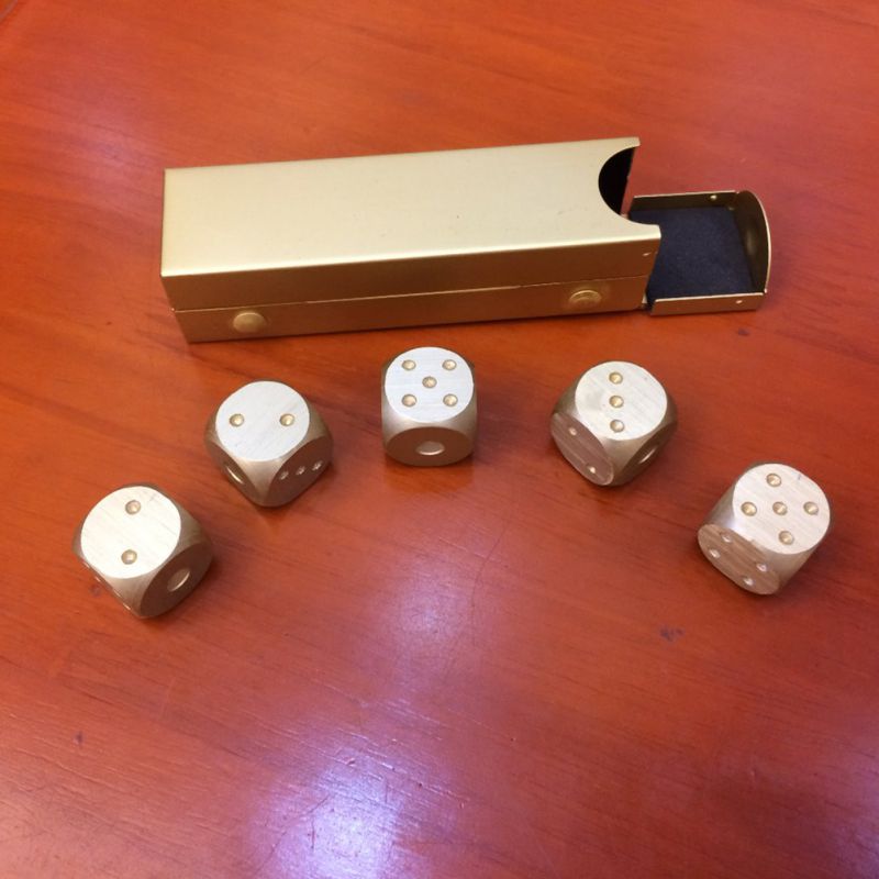 5pcs Aluminum Alloy Dice Whisky Dice Stones Ice Cubes Bucket Reusable Chilling Stones For Whiskey Portable Entertainment Props