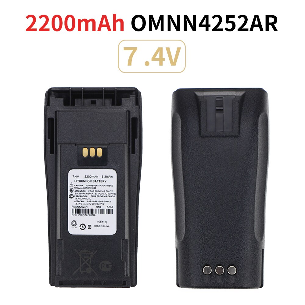 Batterie li-thium de remplacement 2200mAh PMNN4252AR pour Motorola CP040 CP140 DP1400 talkie-walkie