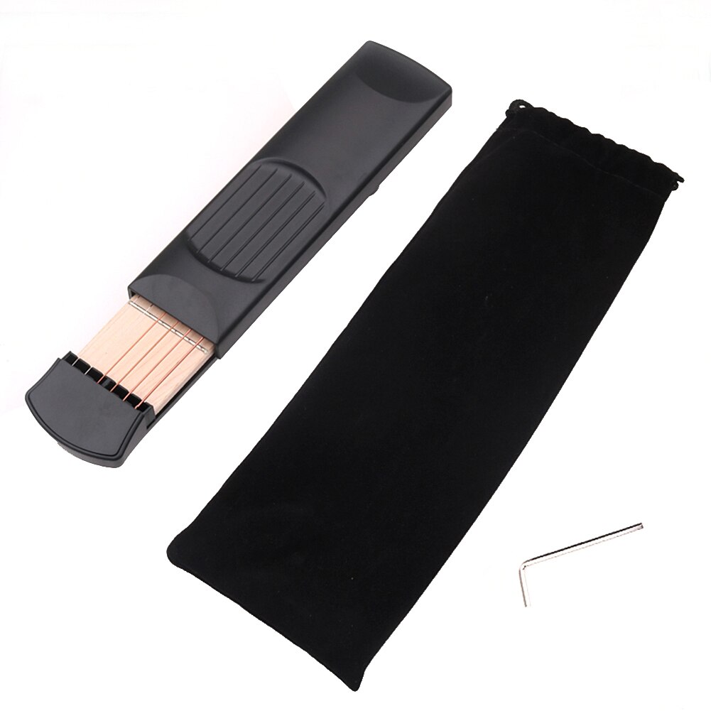 Entrenador de cuerdas de Guitarra portátil para principiantes, herramienta de práctica de bolsillo para entrenador de Guitarra Digital: 26x5x3.3