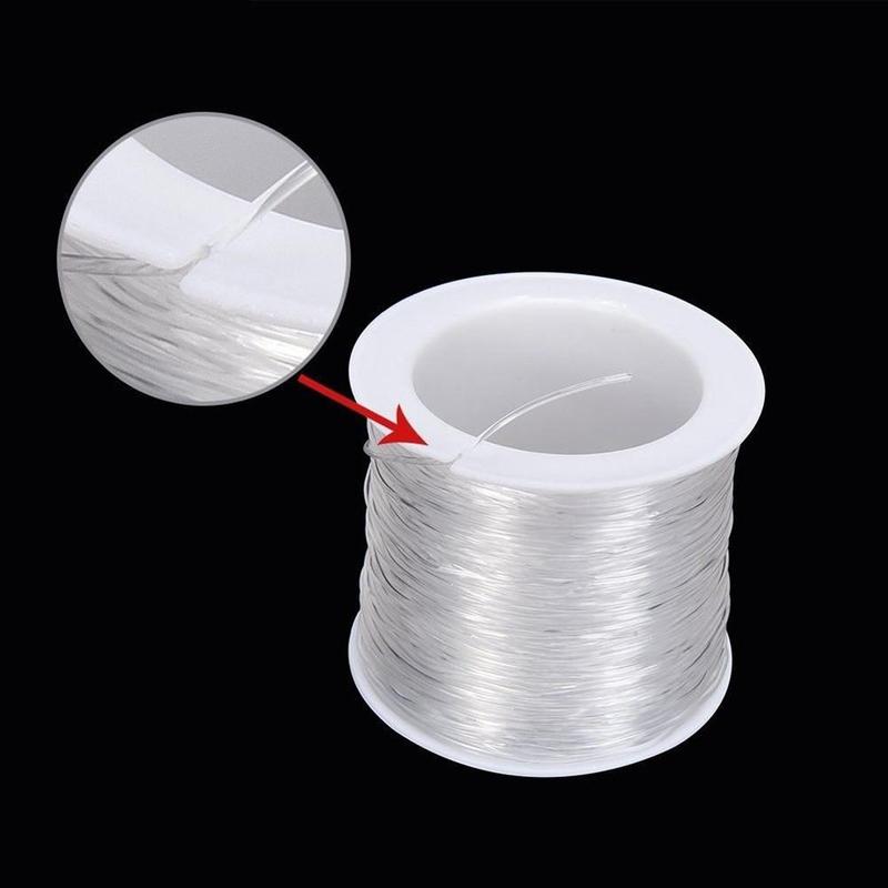 Zwart 2 rollen één verkoop 1mm spandex elastische lijn kleur sieraden kralenlijn diy armband elastische lijn transparant  w5 f 7