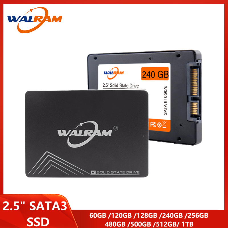 Walram Ssd 2.5 &quot;SATA2 SATA3 120Gb 240G 1Tb 256Gb 500Gb 512Gb 480Gb interne Solid State Drive Voor Laptop Desktop Computer