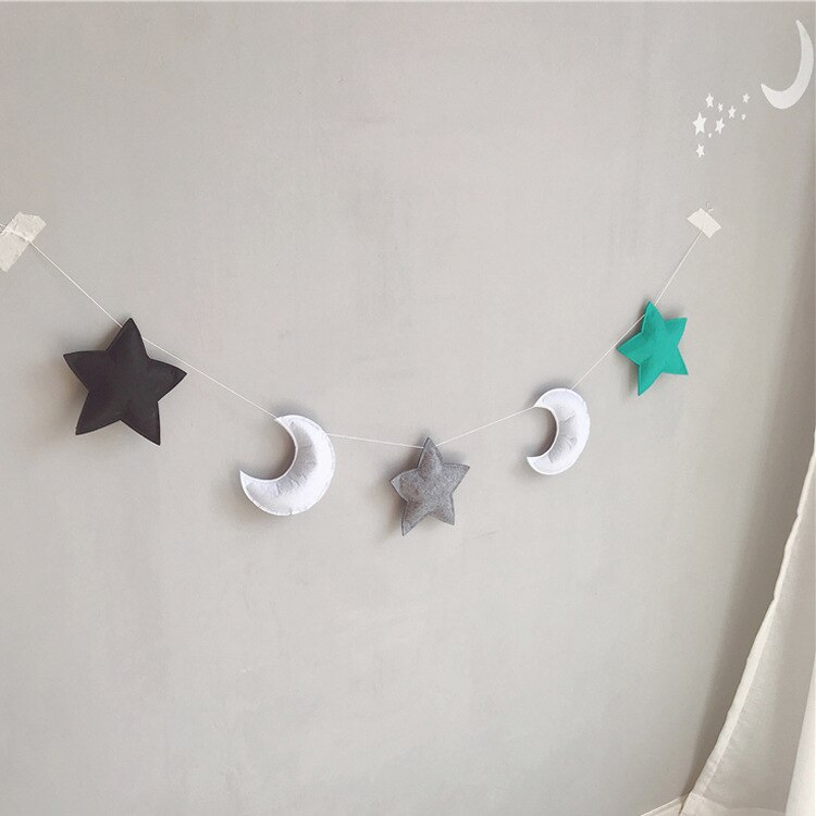 Nordic Baby Room Handmade Nursery Star Garlands Christmas Kids Room Wall Decorations Photography Props Decorations baby shower