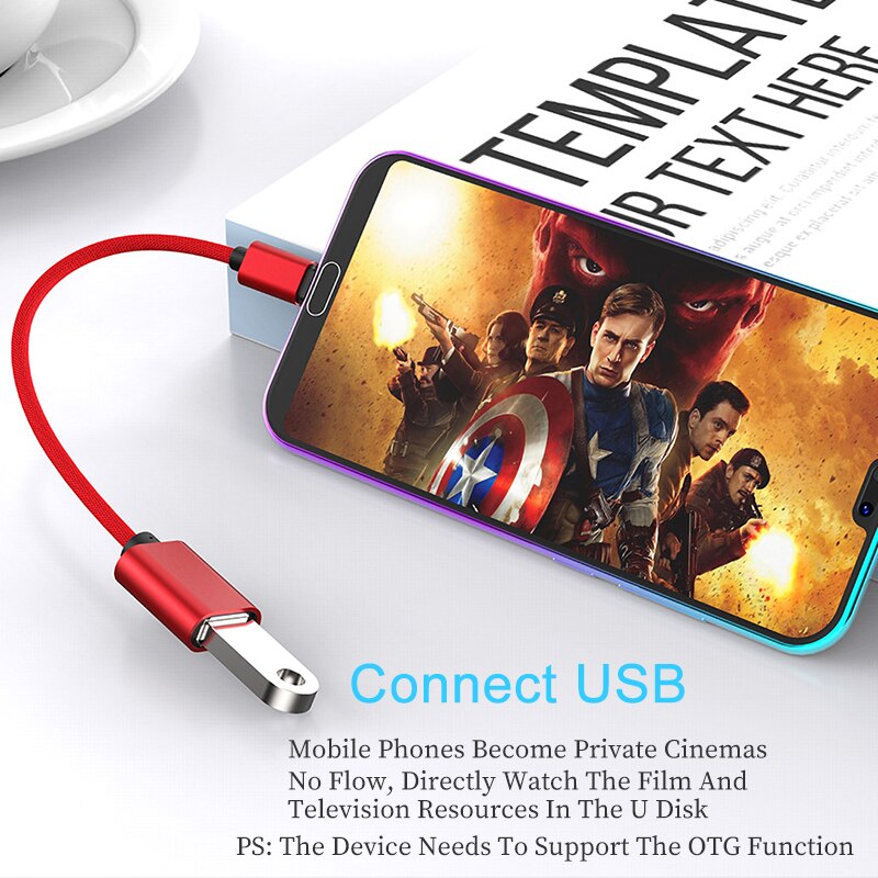 Cable adaptador OTG tipo C USB 2,0 A hembra A tipo C macho para Samsung, Huawei, Xiaomi, teléfono inteligente, tableta, unidad Flash de datos