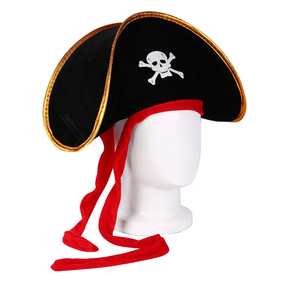Halloween tilbehør hodeskallehatt karibisk pirathatt hodeskallehatt piratkopi cap corsair cap festartikler kostyme fancy dress party