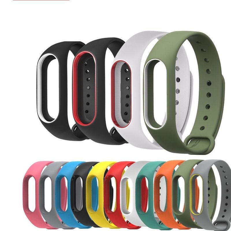 Updated Version Mi Band 2 Wrist Strap for Xiaomi Mi Band 2 Silicone Sport Watch Strap for Miband 2 Bracelet Wriststrap