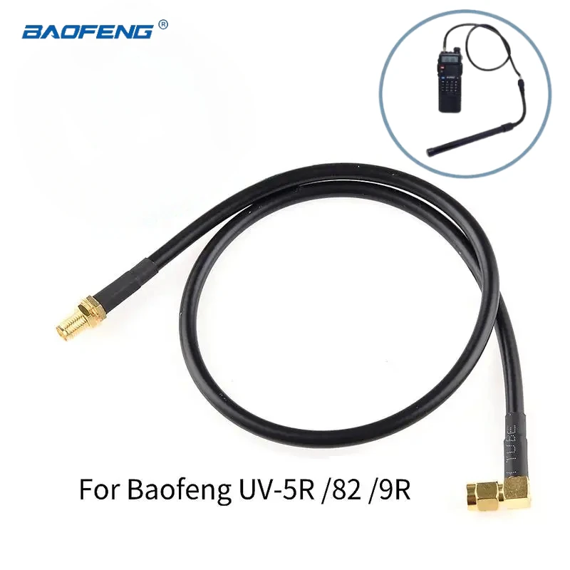 100cm AR-152 AR-148 SMA macho a hembra antena de Radio bidireccional Cable extensible Coaxial para Baofeng UV-5R UV-82 UV-9R Walkie Talkie