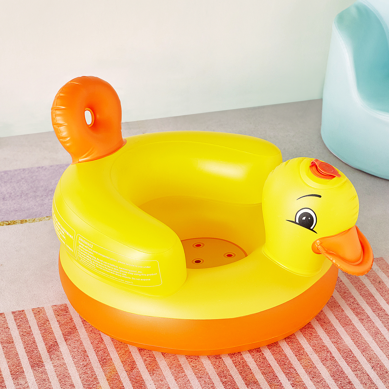 2022 tragbare aufblasbare babysitze für jungen und mädchen, niedliche gelbe enten, faltbare sofas, wasserspielzeug für den sommer