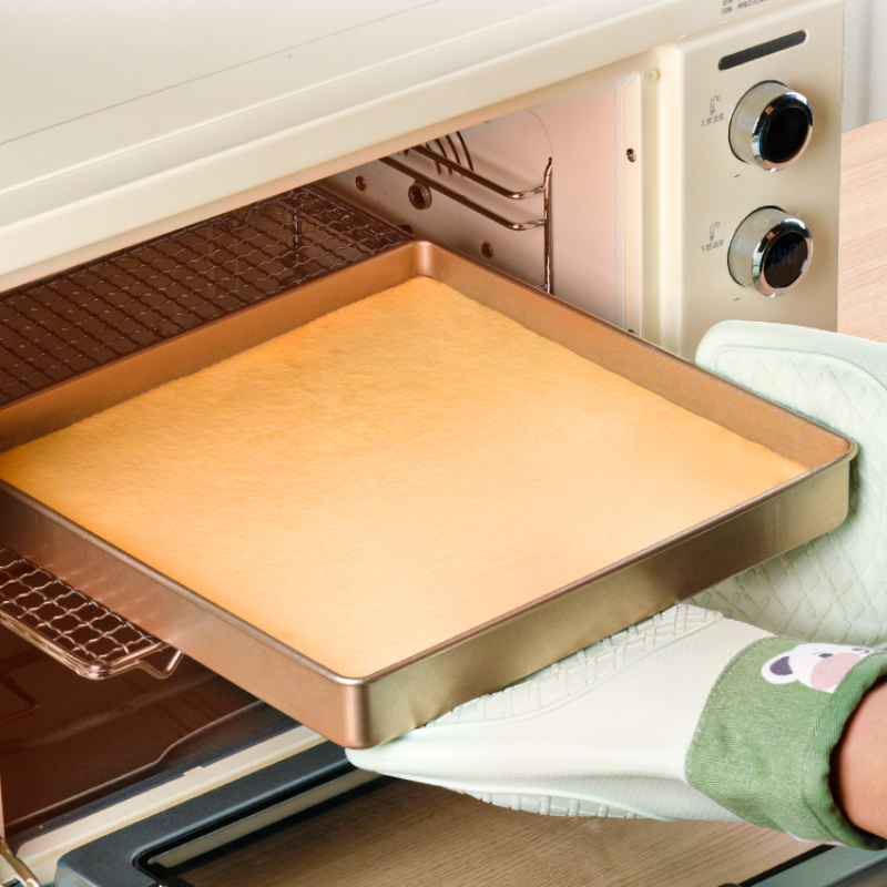 Zackoo 28x28cm stampo per rotolo di torta antiaderente teglia da forno in acciaio al carbonio stampo forno casa oro bianco stampi per pasticceria piatto quadrato tortiera