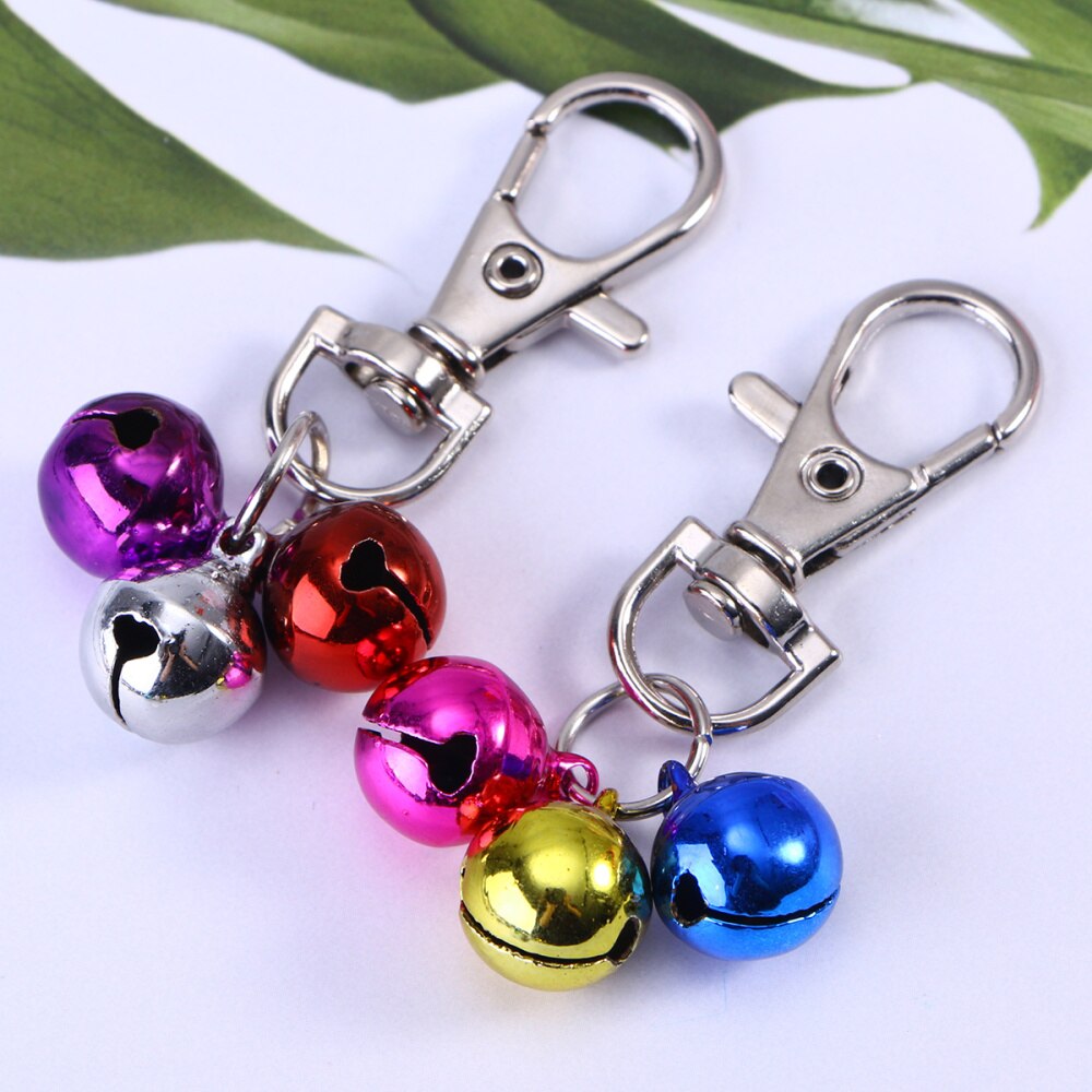 Mini cloches de couleurs assorties, 5 pièces, décoration pour collier de chien, chiot, (couleur aléatoire)