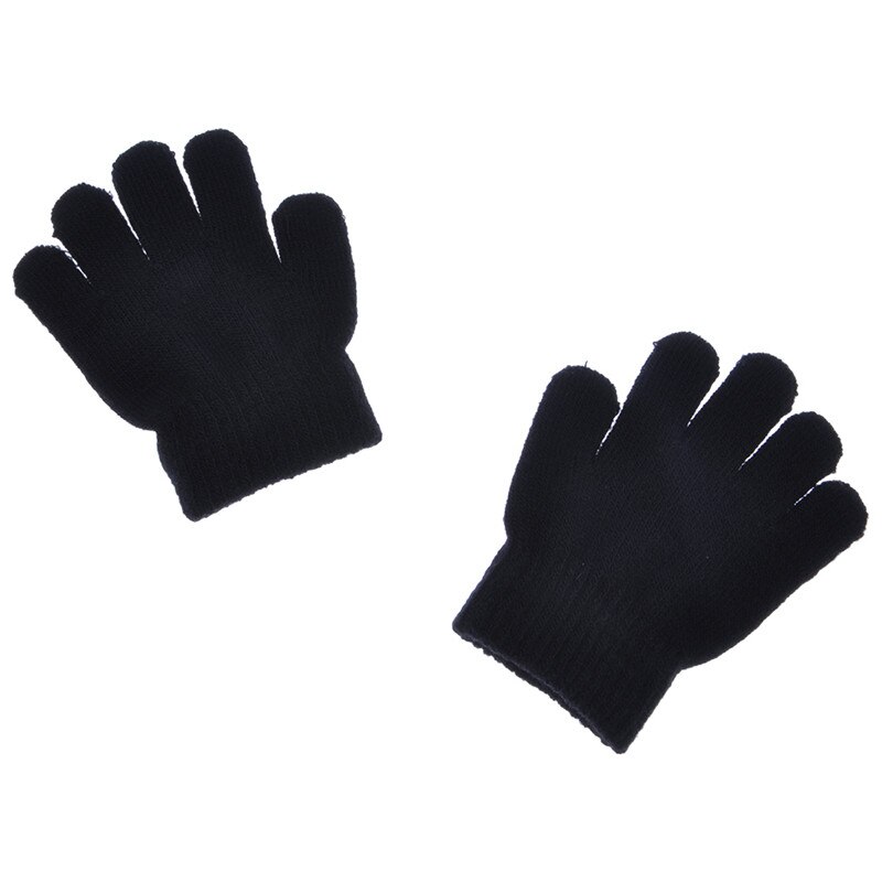 Baby vinter varme helfinger votter akryl myk solid strikking barnehansker