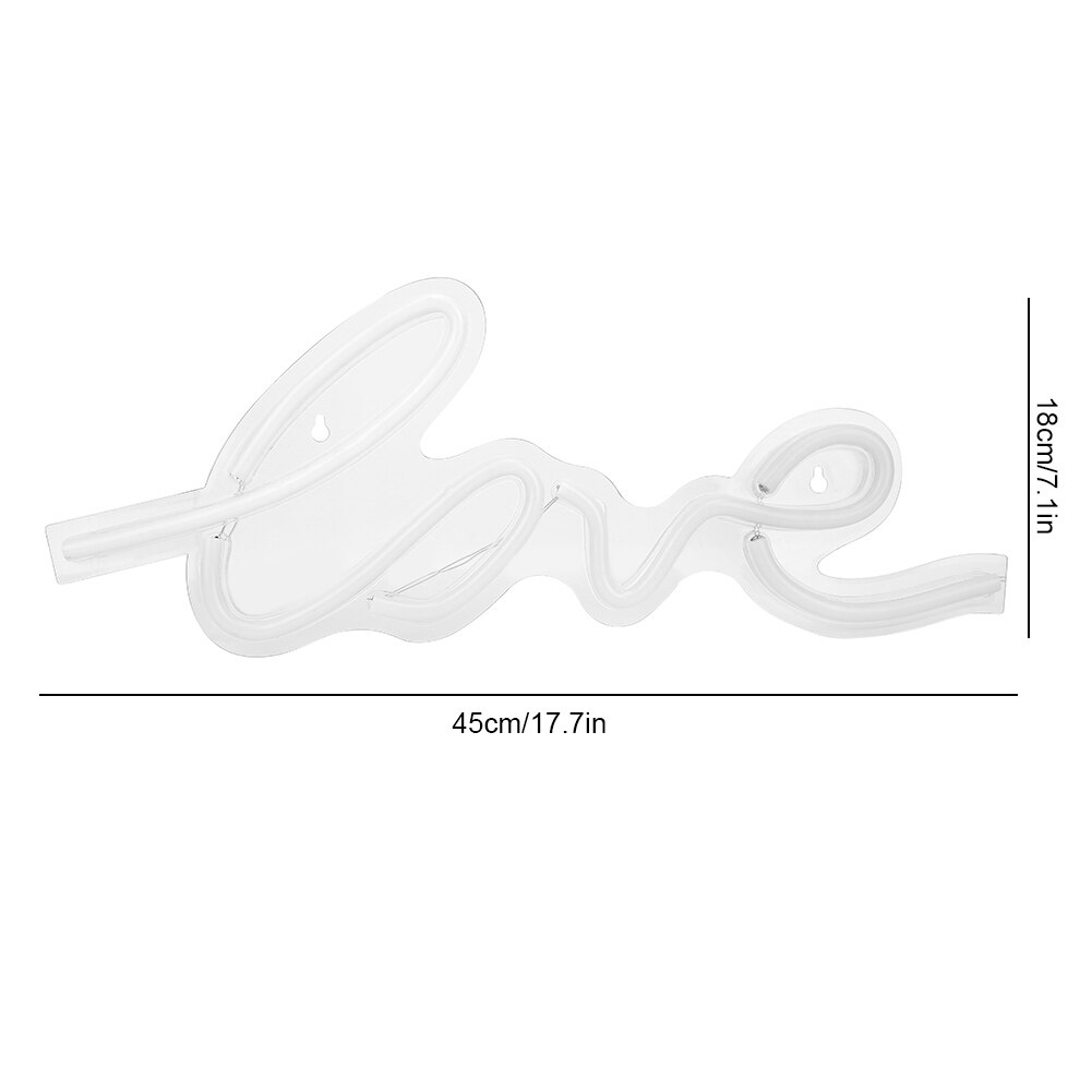 Shaped Transparent Panel Neon Lights USB LED Light for Room Decor