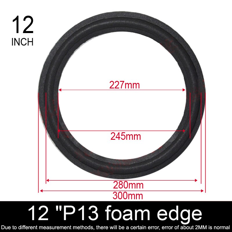 DIYLIVE-anillo plegable de borde de espuma, Subwoofer de 12-15 pulgadas, paño Borde de espuma, ajuste de mantenimiento (295 ~ 375mm) 12 15 18: 1 pieces / P13 foam edge-300mm