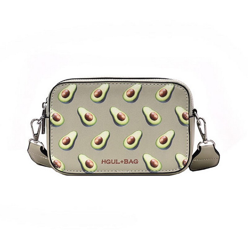 Fruta bolsos de aguacate caja pequeña en forma de bolsas de hombro de bolso sandía mensajero bolsa de solapa para las niñas