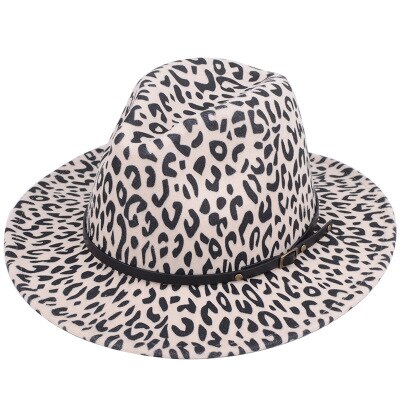 De Unisex duro fieltro Sombrero de Panamá Fedora Trilby sombreros gorras de mafioso de ala ancha: Beige