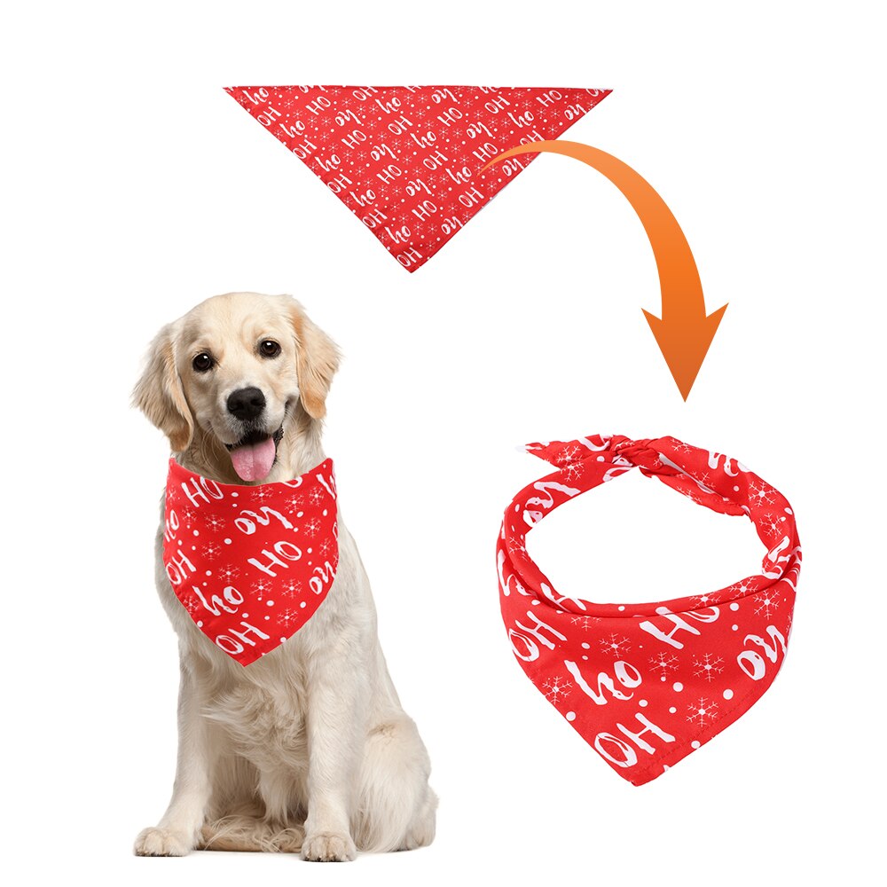 Kerst Hond Speeksel Handdoeken Halsband Kat Verstelbare Driehoek Bib Sjaal Kraag Met Patroon Puppy Accessoires