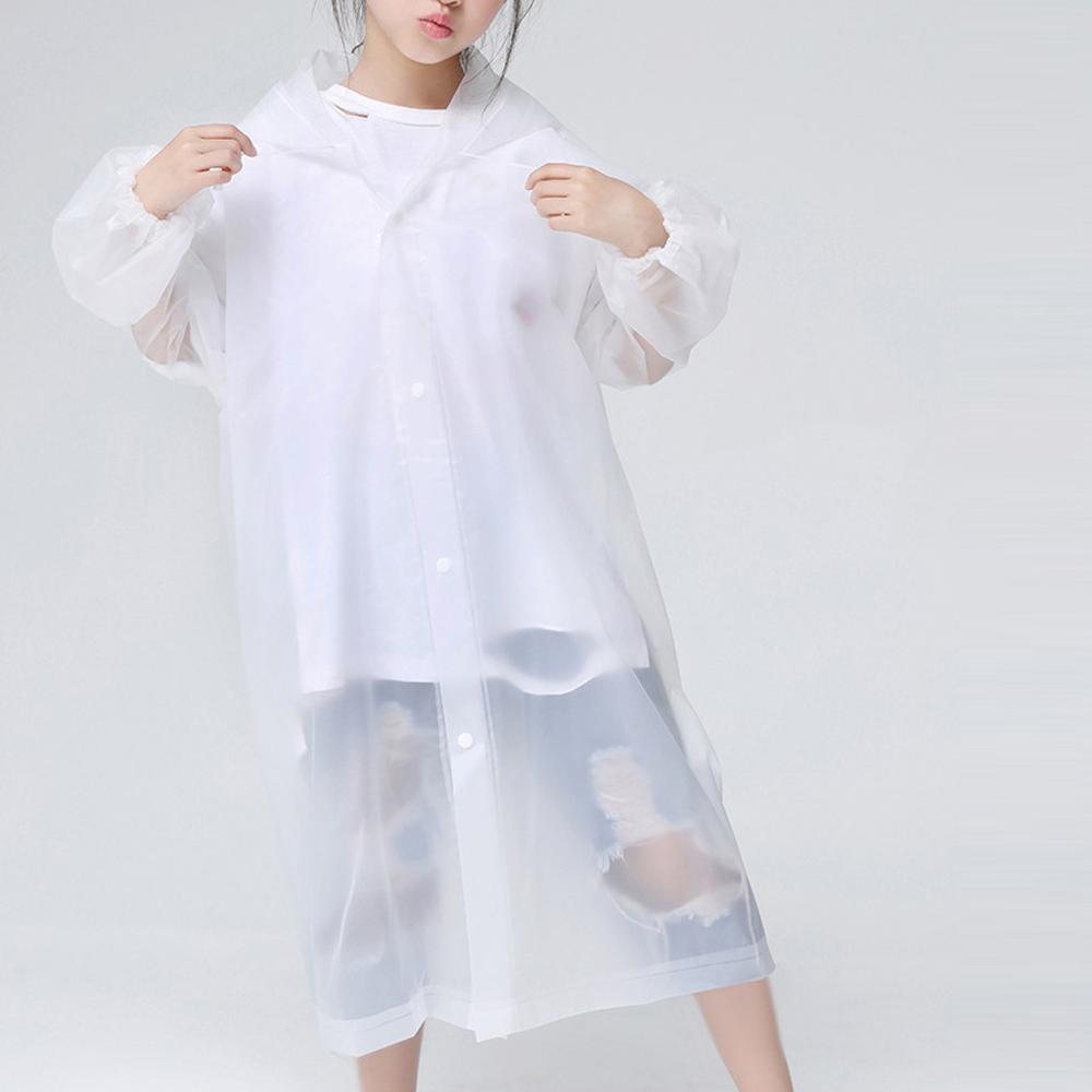 Material EVA, buena suavidad y elasticidad de goma, Poncho de chubasquero EVA para la lluvia, Sudadera con capucha transparente, impermeable, niño no desechable FD