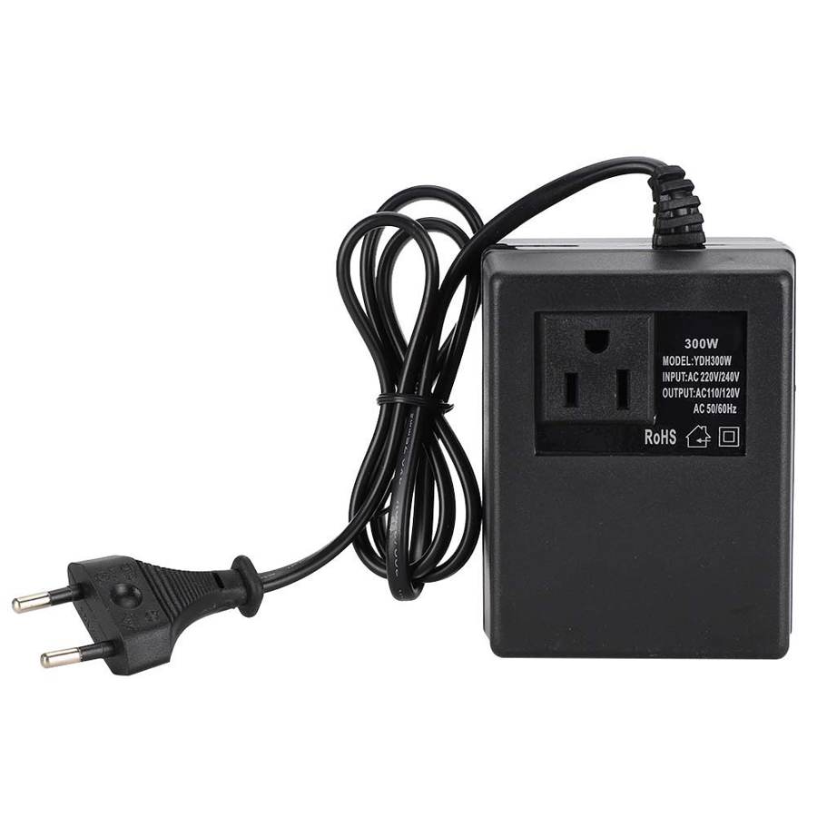 Przejściówka adapter transformator napięcia 300 W AC konwerter napięcia 220 V robić 110 V ue wtyczka