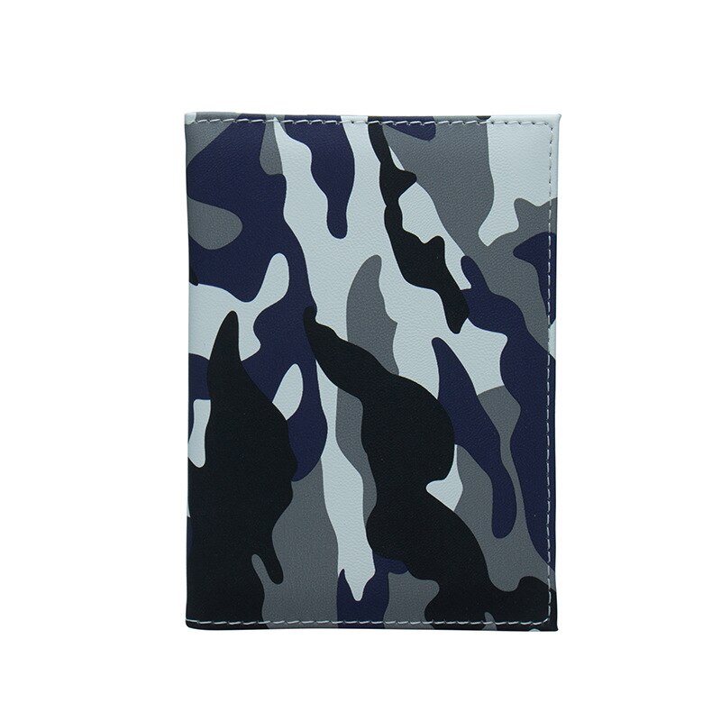 Mannen Algemene Mode Eenvoudige Minimalistische Camouflage Paspoort Clip Paspoort Deksel Paspoort Zak Ticket Clip Kaarthouder: Black