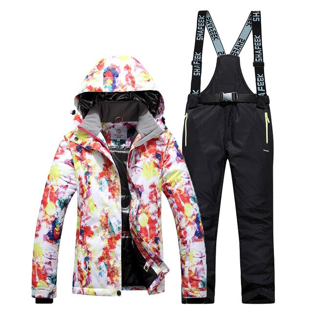 Women Ski Suit Brands Winter Warm Waterproof Windproof Clothes Snow Pants and Jacket Skiing and Snowboarding Suits