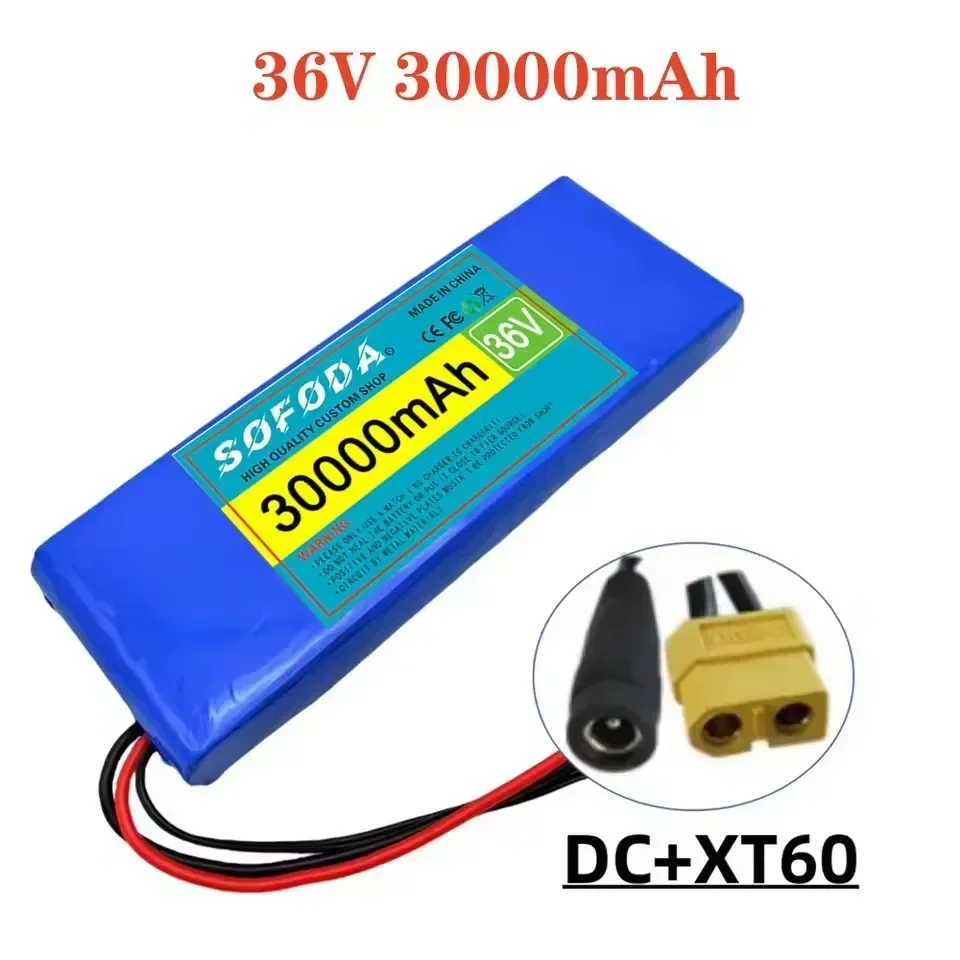 36v 10 s 1p accupakket 18650 30ah oplaadbare lithium-ionbatterijen elektrische auto fiets scooter 20a bms 500w: Goud