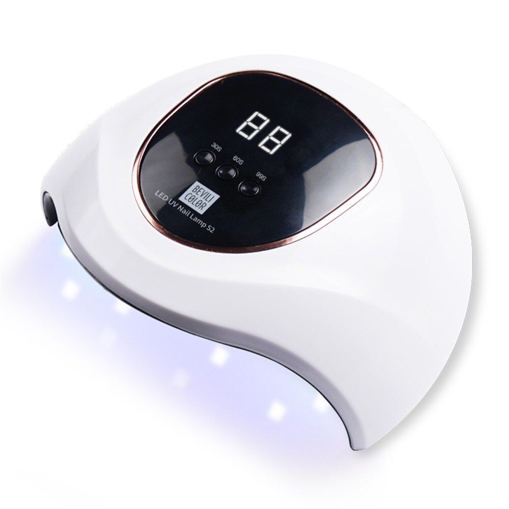 168W/72W/54W máquina de secado de uñas LED UV lámpara de uñas para esmalte de uñas de gel de luz led para uñas secador lámpara UV para manicura herramientas: white no base 36w