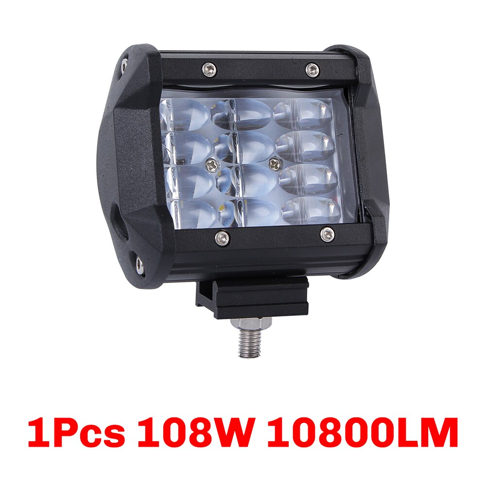 4/7 Inch LED Lens Work Light Bar Flood Beam Car Driving for Off Road SUV ATV Truck 4x4 UAZ Boat Motorcycle 12V 24V Auto Fog Lamp: LED Work Light A