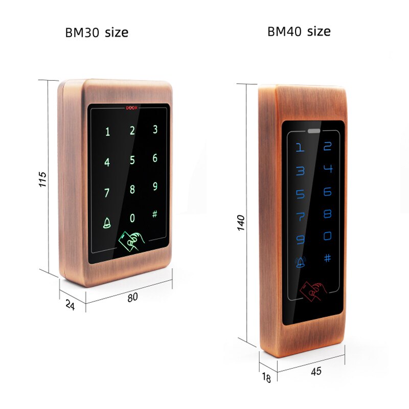 Metal Touch Access Control System RFID Keypad Electric Door Lock Magnetic Controller ID 125khz IC 13.56mhz