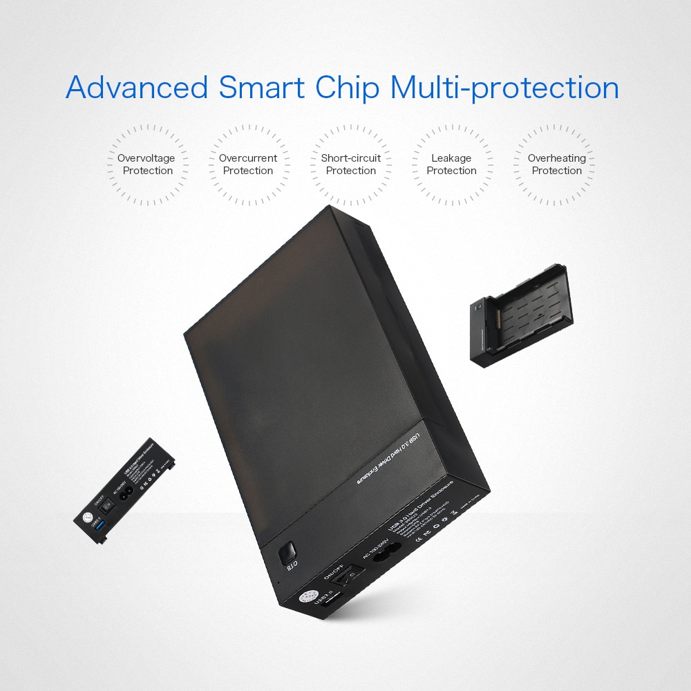 Usb 3.0 2.5 &quot;3.5&quot; Sata Harde Schijf Schijf Externe Behuizing Ssd Hdd Disk Portable Case Box Ondersteuning Uasp 8 Tb Drives Otb Backup