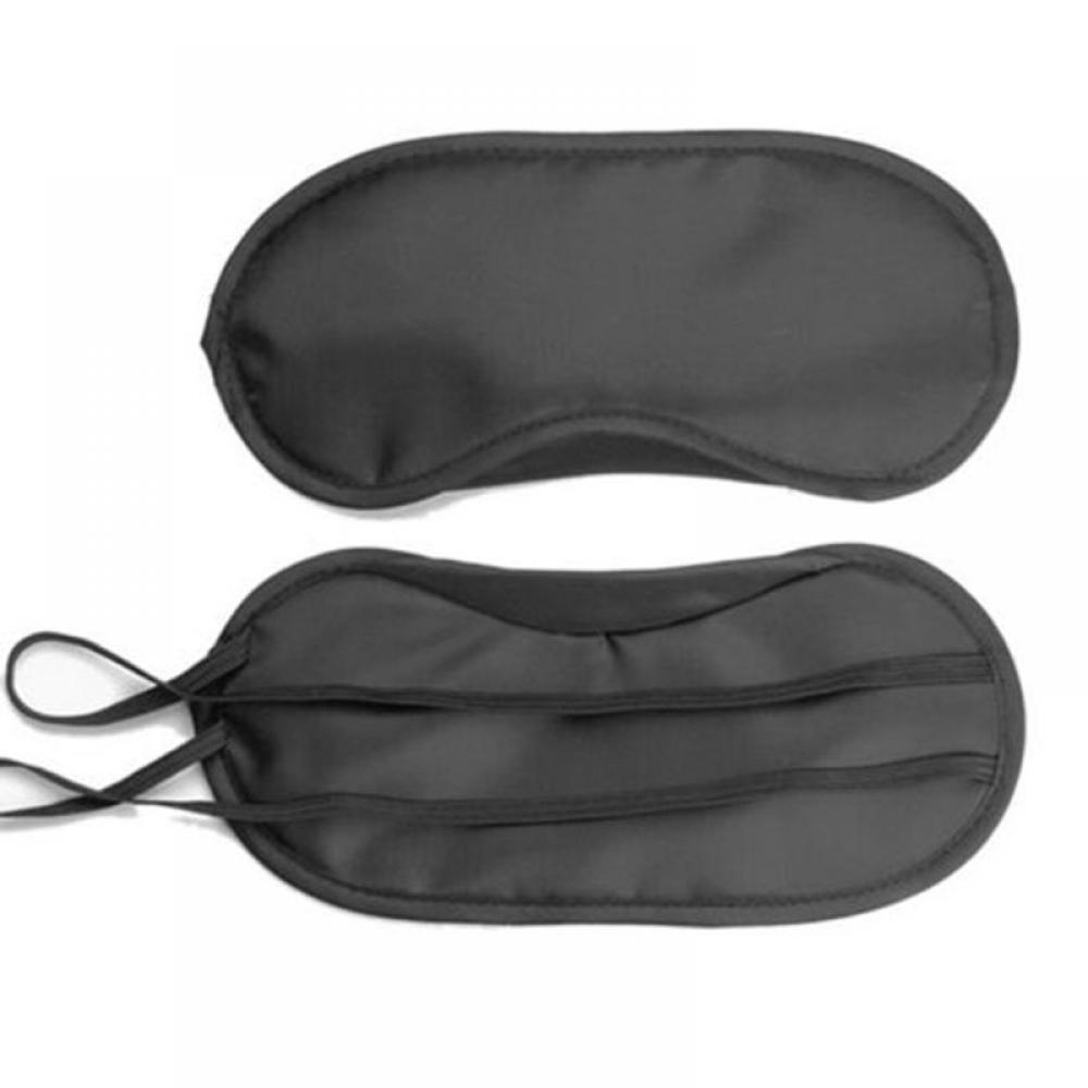 Eye Mask Eye Shade Nap Cover Travel Office Sleeping Rest Aid Cover Blindfold Eye Patch Travel Accessories: black