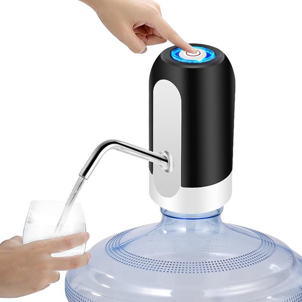 Water Fles Pomp Usb Opladen Automatische Drinkwater Pomp Draagbare Elektrische Water Dispenser Schakelaar Voor Water Pompen Apparaat: black