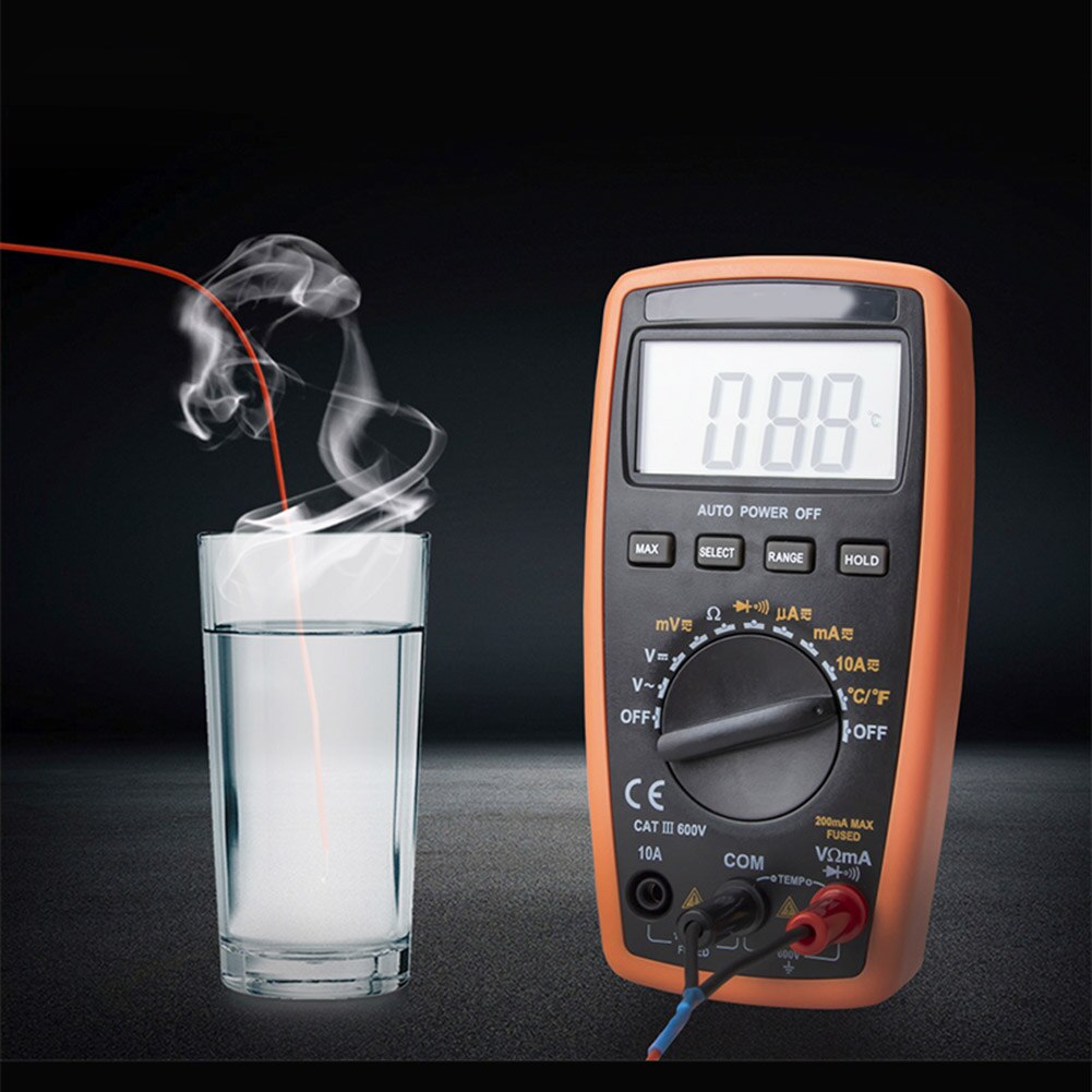 81B Mini Digital Multimeter Auto Range Measure Resistance Current Voltage Temperature Pocket Ammeter GK99