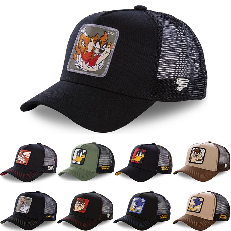 DAFFY COYOTE-gorra de béisbol con de conejo para hombre y mujer, gorro de béisbol con estampado de dibujos animados, Snapback TAZ ROAD, triangulación de envíos