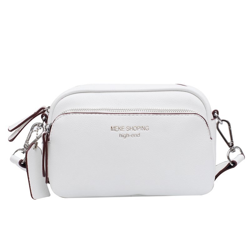 Borse per telefono per donna 2022 borsa quadrata selvaggia di moda piccola tracolla larga borsa a tracolla femminile borsa a tracolla Casual in tinta unita: white