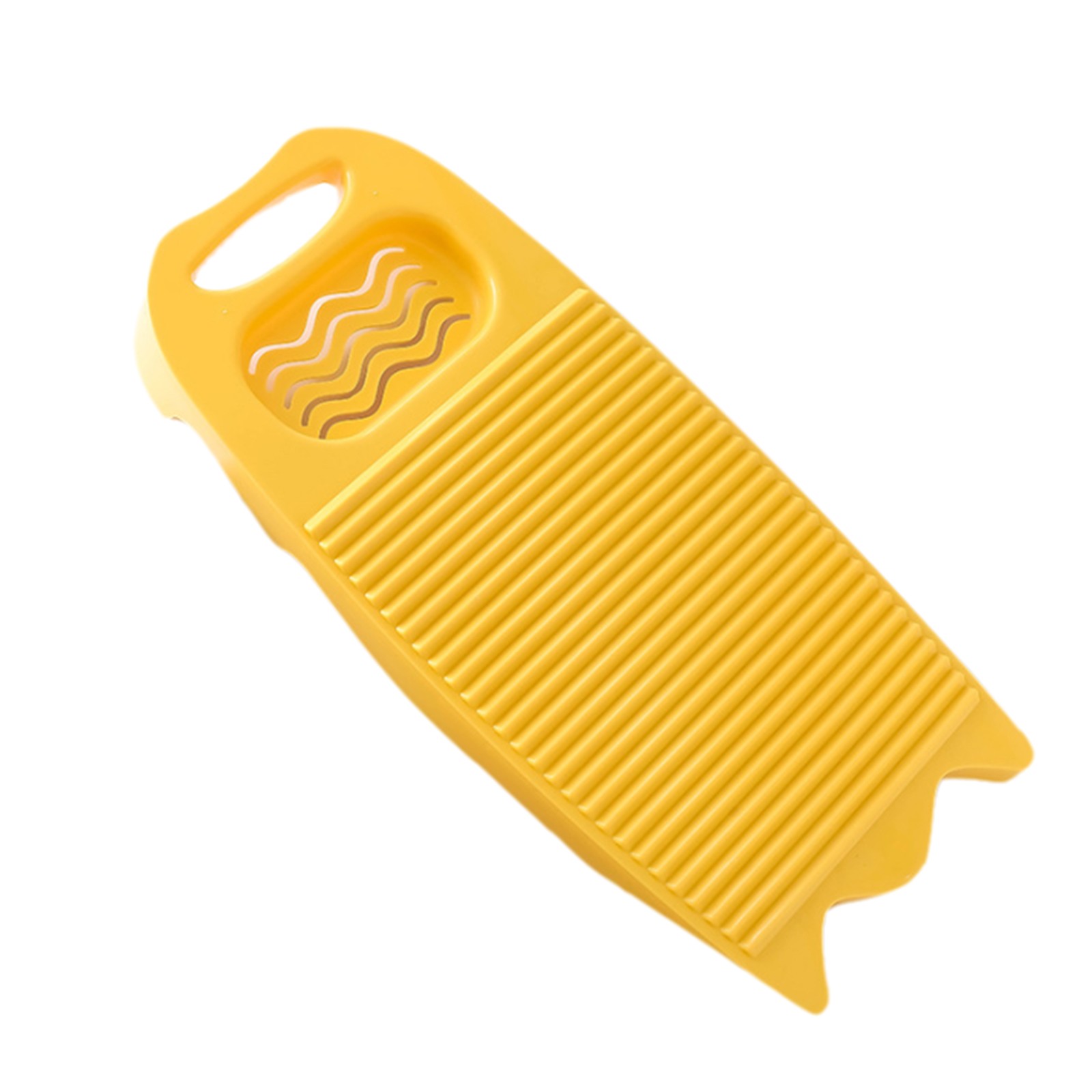 Wash Board Thickened Hand Wash Laundry Boards Dirty Clothes Washboard with Soap Holder for Underwear Lingerie Cleaning: Yellow