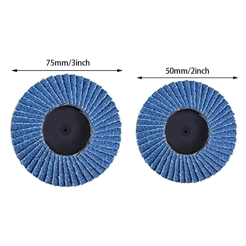 10PCS 2/3 Inch 40/60/80/120 Grit Roll Lock Flap Disc Grinding Sanding Wheel High Density Zirconia Alumina #35
