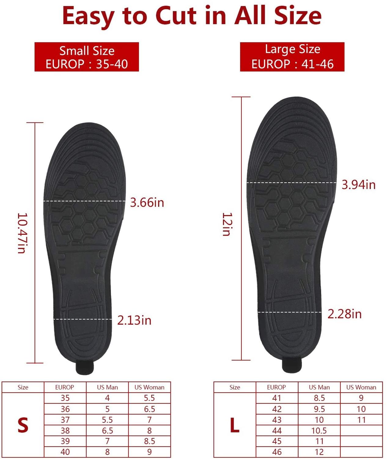 2000 mah unisex oppvarmede innleggssåler oppladbare batteri varme innleggssåler utendørs sport støtdemping kutte varme innleggssåler