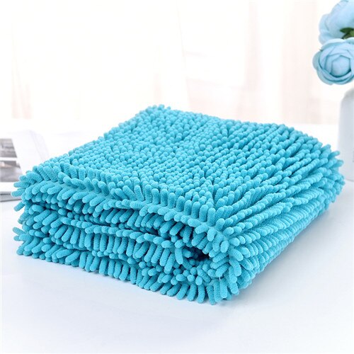 Ultra-absorbent Dog Bath Towel Pet Soft Hair Water Absorption Bath Towel Multipurpose Pet Drying Towel Blanket Pet Product: blue / 35x80