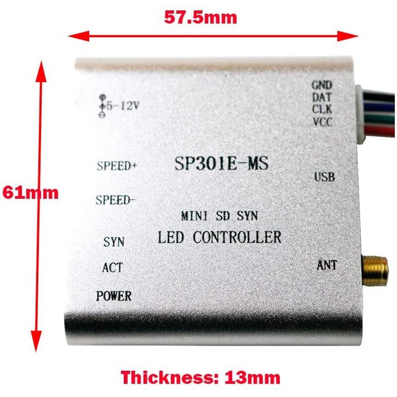 SP301E-M/SP301E-MS Programmable RF Synchronous Controller for APA102 SK6812 WS2812B WS2811 LED Strip Lights