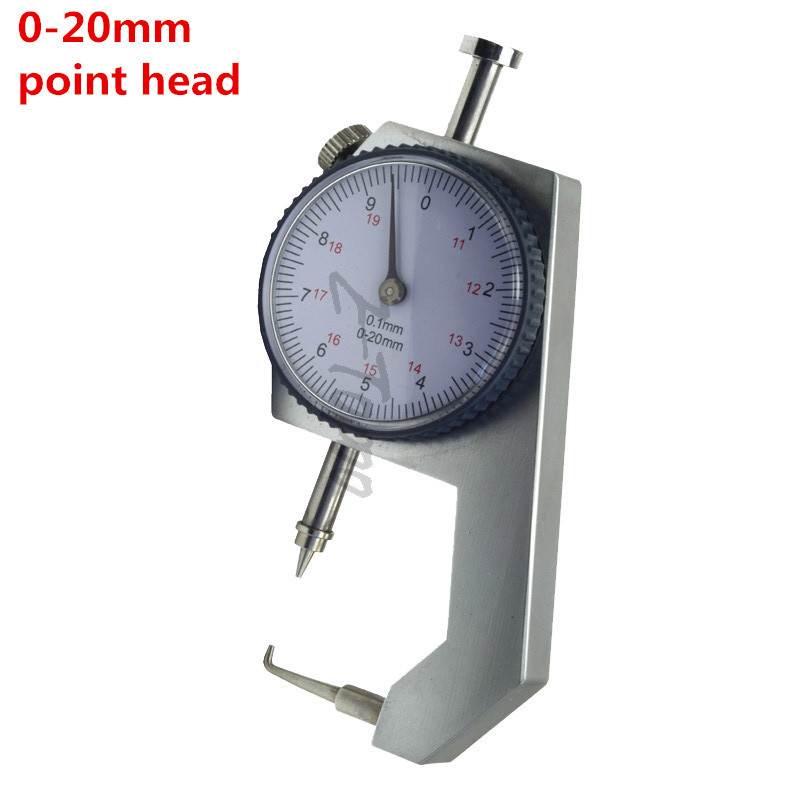 Digital Thickness Gauge Measuring Tools Electronic Thickness Meter Measure Thickness Of Paper Cloth Thin Metal Micrometer 0.01mm: dial 20mm tube