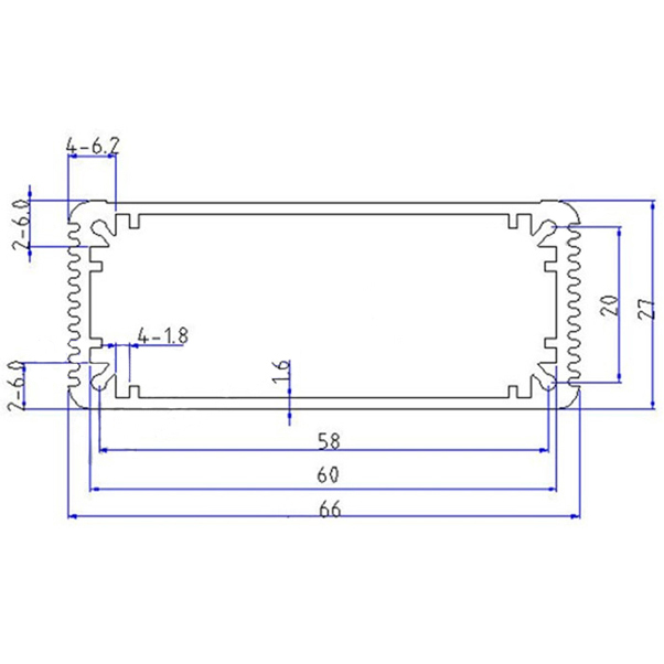 Aluminium Kasten Gehäbenutzen fallen Elektrische Gehäbenutzen DIY 27mm(1.06 &quot;)(H) x66mm (2.59&quot;)(W)X100mm(3.93 &quot;)(L) NEUE