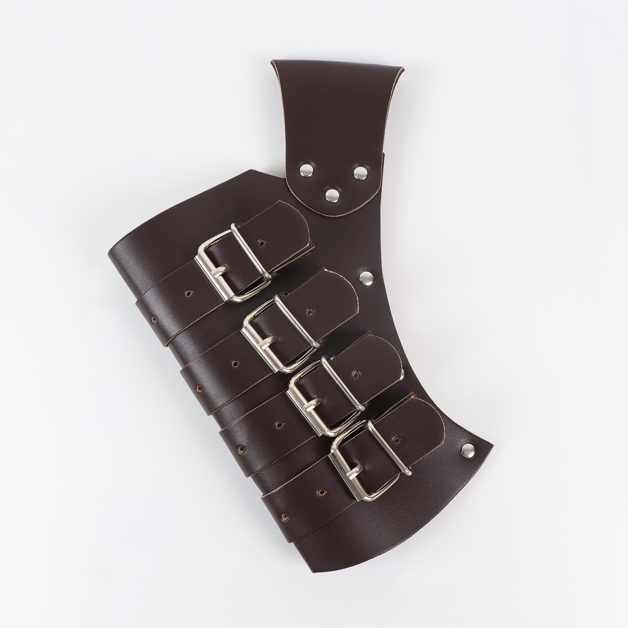 Mittelalterliche Schwert Frosch Gürtel Taille Scheide Scheide Erwachsene Krieger Rüstung Cosplay Zubehör Rapier Leder Schnalle Riemen Holster: Brown