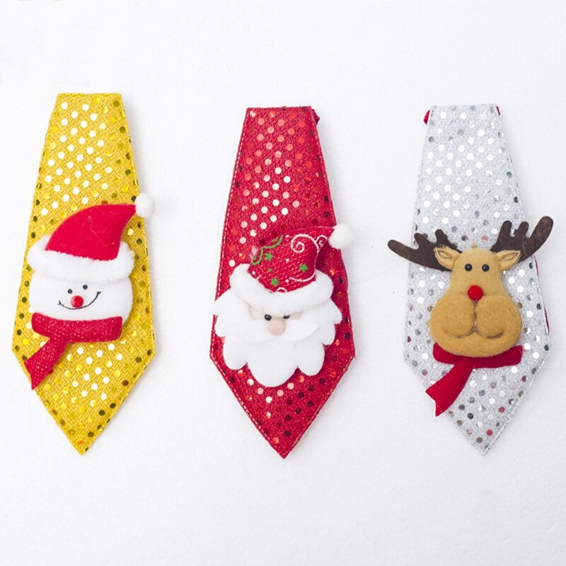 Julesløyfe juleslips år slips festtilbehør dekorasjon barn justerbar sløyfe
