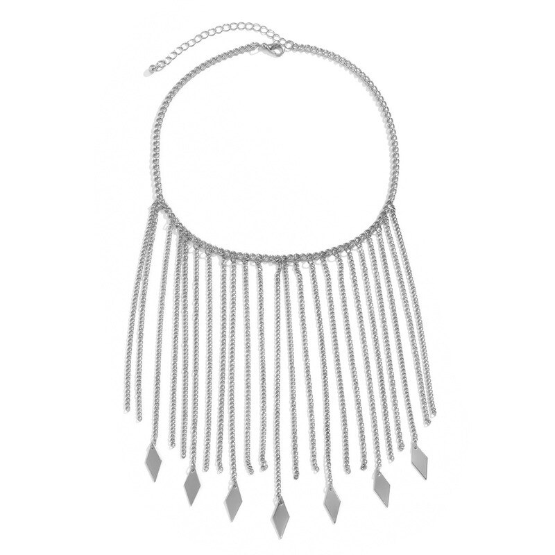 Collier tendance pour femmes, chaîne avec pendentif gothique, couleur or et argent, accessoires de bijoux, Punk, fête