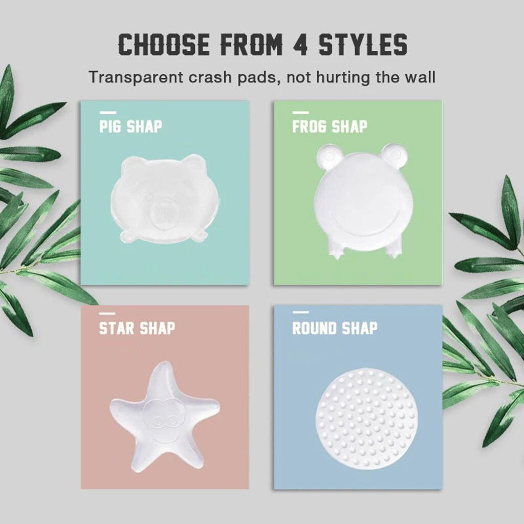 Rubber Home Door Doorknob Back Wall Protector Savor Shockproof Crash Pad Door Stopper Doorknob Rubber Fender Lock Protective