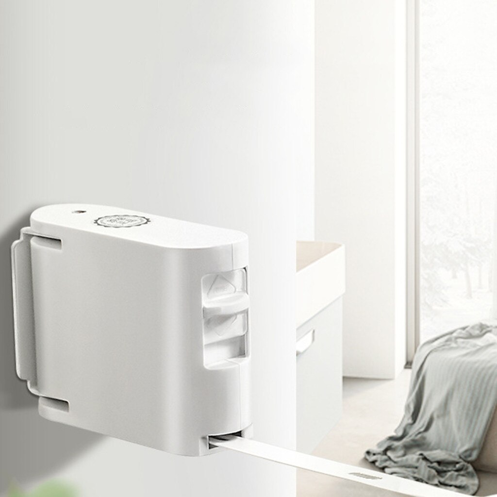 Retractable Invisible Clothesline white black 4.2m Retractable Invisible Clothesline Indoor Wall Hanging Stretch Clotheslines