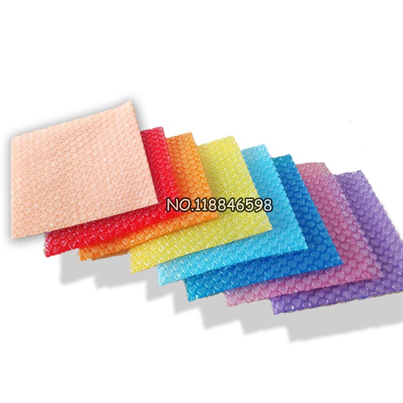 50 st hjärtformade bubbelpåsar uppblåsbara påsar skumplast för förpackningsmaterial dekoration 10*10cm (3.94*3.94 ')