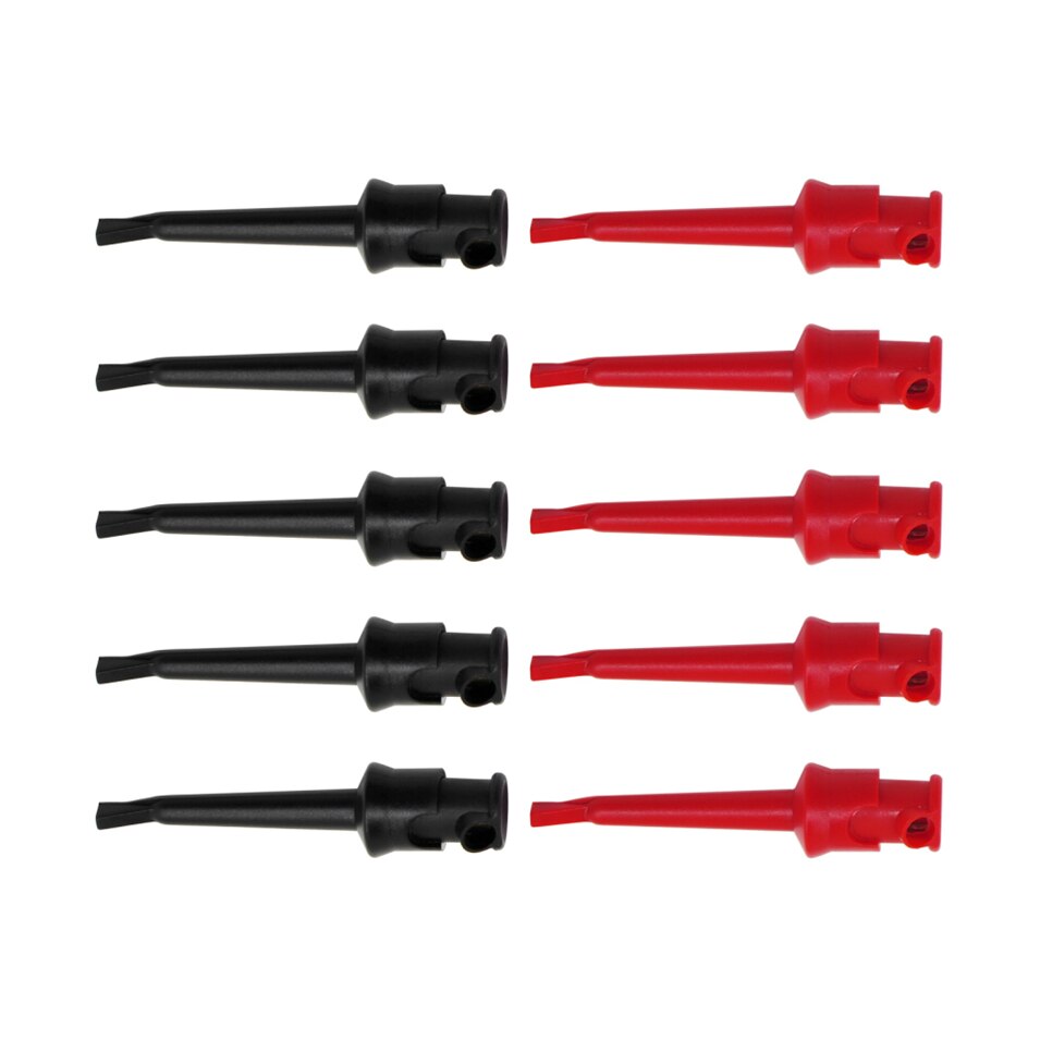 Cleqee P5002 10 stks Multimeter Goede Test Haak Clip Lead Wire Kit Grabbers Meetprobeset SMT/SMD IC D20 Kabel Lassen
