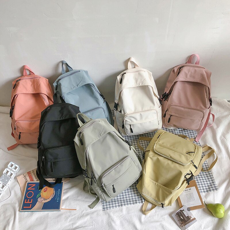 7 farben Nylon Rucksack Wasserdichte Bagpack lässig Rucksack shoudler zurück Pack Schule Taschen Für Teenager Mädchen Mochila Escolar