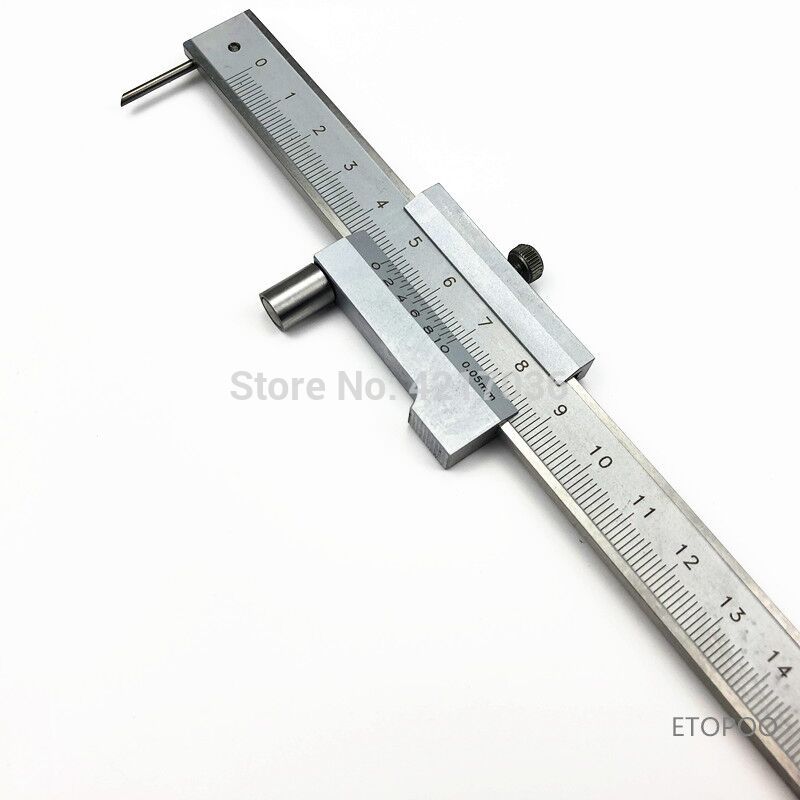 0-200mm markerings noren skydelære med hårdmetal ridse parallel markering målelineal måleinstrument værktøj
